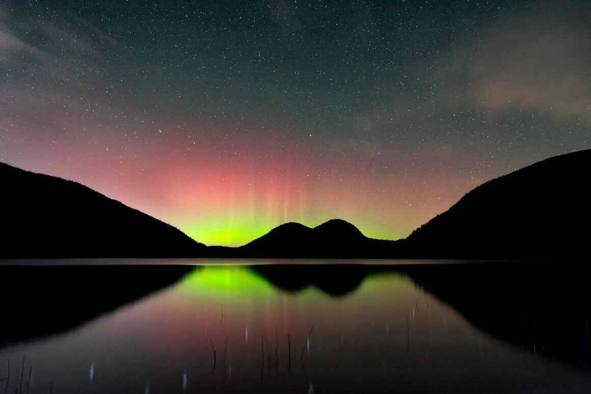 jeremy gray landscape guide jordan pond aurora reflection