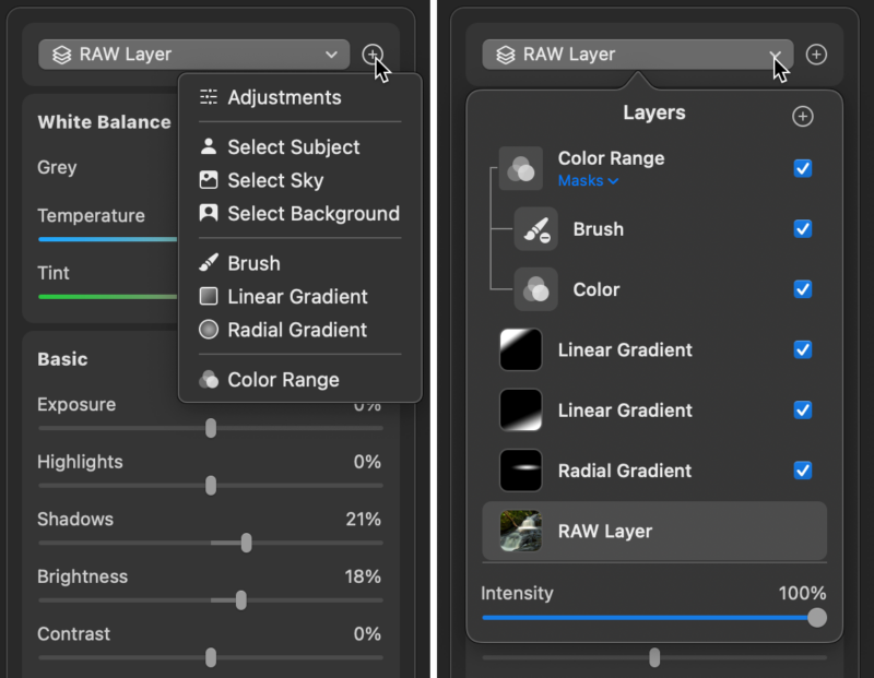 layers menu 2up