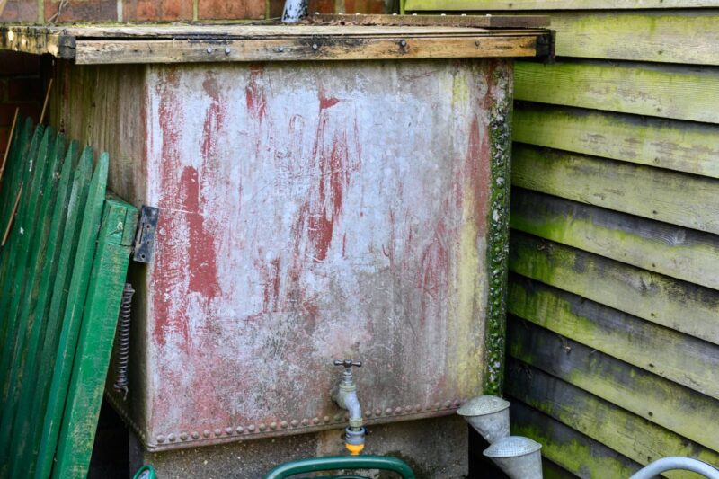 Metal Texture rainwater tank