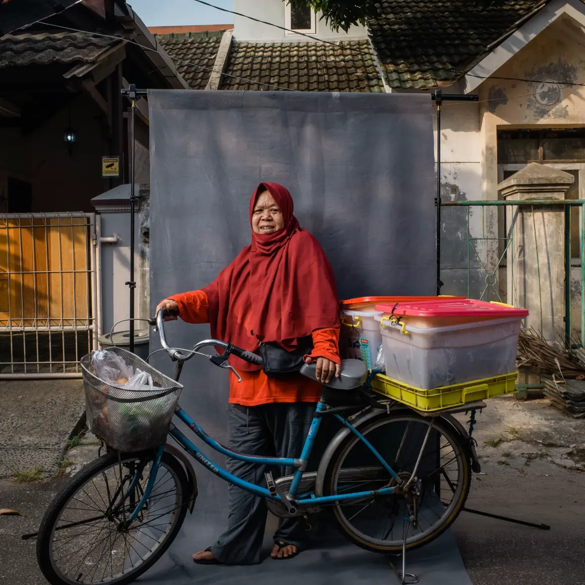 Portrait Panji Indra Permana Bicycle Street Sellers of Jakarta 1