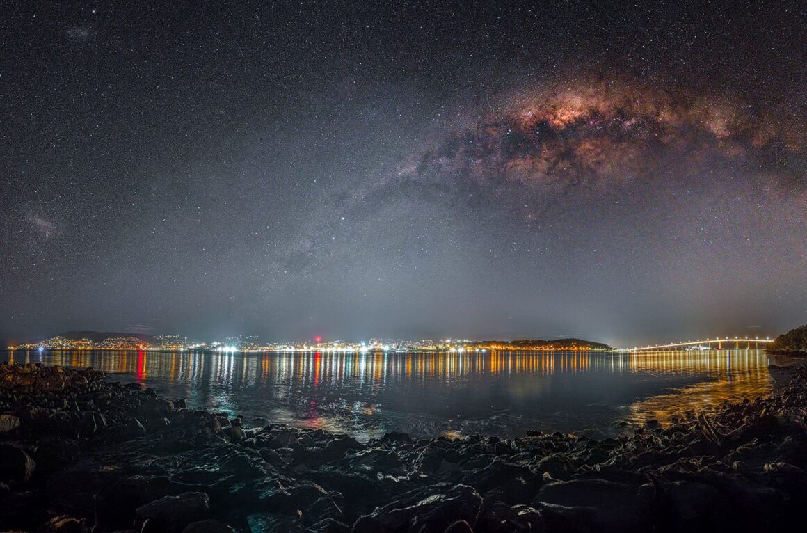 David Nolan Milky Way over Hobart City