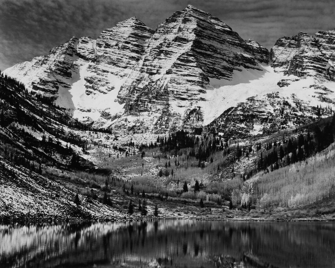 Ansel Adams Maroon Bells Near Aspen Colorado