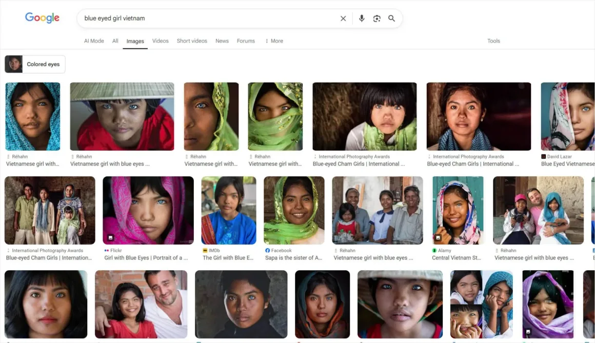 Asya'daki Sahte 'Seyahat Fotoğrafları' Kütüphanesi 70 blue eyed girl vietnam