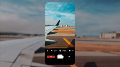 VSCO, iPhone için ilk bağımsız kamera uygulaması olan Capture'ı kullanıma sundu 4 a screenshot of phone with the vsco creator app is placed against a photo of an airplane on a runway
